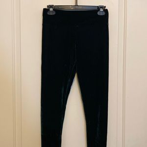 Deep Green Velvet Leggings